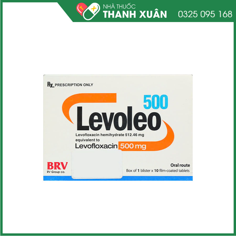 Levoleo 500 điều trị nhiễm khuẩn hô hấp, nhiễm khuẩn tiết niệu, nhiễm khuẩn da và mô